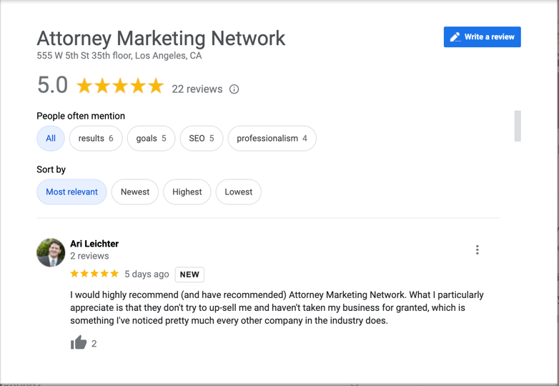 Attorney Marketing Network - Reviews